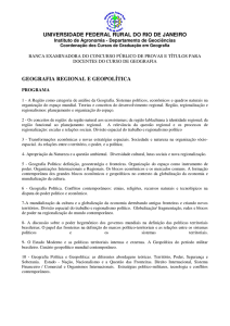 Geografia regional e geopolítica