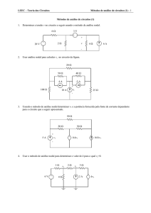 LEEC – Teoria dos Circuitos Métodos de análise de circuitos (1)