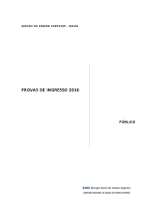 provas de ingresso 2016