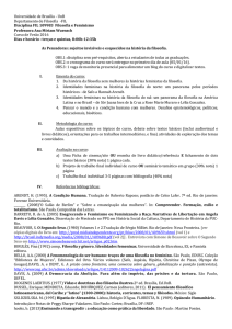 Turma A - Filosofia e Feminismo - FIL-UnB