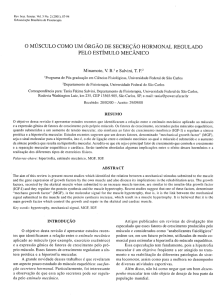 o músculo como um órgão de secreção hormonal regulado