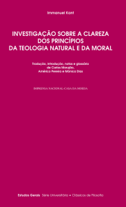 Investigação sobre a Clareza dos Princípios da Teologia e da Moral