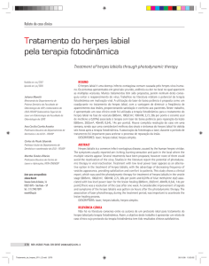 Tratamento do herpes labial pela terapia fotodinâmica