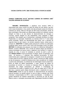 vacina conta o hpv: uma tecnologia a favor da saúde