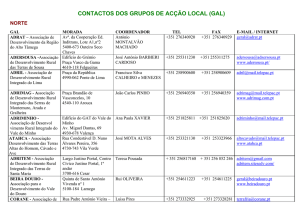 Lista de contactos dos Grupos de Acção Local (GAL)