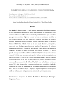 taxa de mortalidade de mulheres com câncer de mama - Unifal-MG