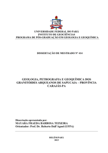 geologia, petrografia e geoquímica dos granitóides arqueanos de