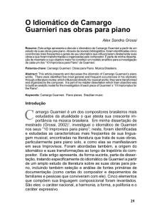 O Idiomático de Camargo Guarnieri nas obras para piano