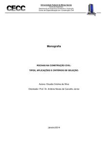 Monografia - Biblioteca Digital de Teses e Dissertações da UFMG