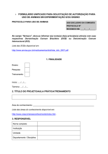 formulário unificado para solicitação de autorização para uso de