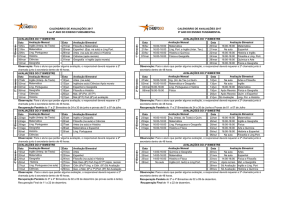 Data Data Avaliação Bimestral Data Data 16/fev 27/mar Filosofia e
