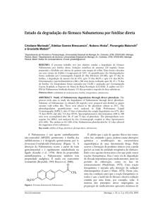 Estudo da degradação do fármaco Nabumetona por fotólise direta