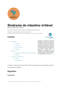 Síndrome do intestino irritável - Sociedade Brasileira de Medicina