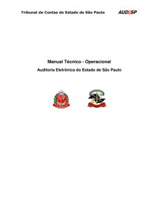 Manual Técnico - Operacional - Tribunal de Contas do Estado de