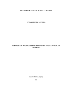 Mortalidade do câncer de mama feminino no estado de Mato