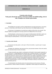 INTRODUÇÃO AOS SISTEMAS OPERACIONAIS outubro/2013