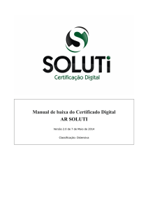 Manual de Baixa e Instalação – Certificado Digital A1