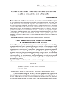 Vínculos familiares na adolescência: nuances e vicissitudes na