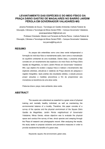 Levantamento das espécies e do meio físico da Praça Dário Gastão