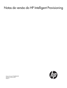 Notas de versão do HP Intelligent Provisioning