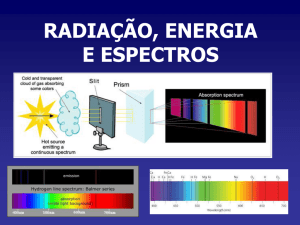 radiação, energia e espectros