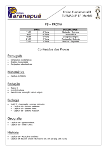 Conteúdo 8º ano EF