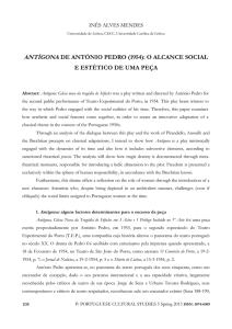 ANTÍGONA DE ANTÓNIO PEDRO (1954): O ALCANCE SOCIAL E
