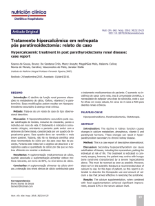 Tratamento hipercalcêmico em nefropata pós paratireoidectomia