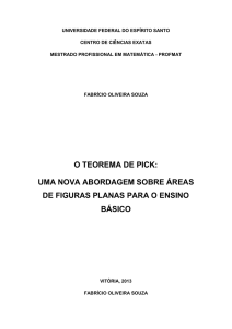 o teorema de pick: uma nova abordagem sobre áreas de figuras