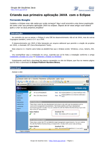 Criando sua primeira aplicação JAVA com o