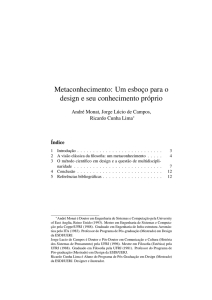 Metaconhecimento: Um esboço para o design e seu - BOCC