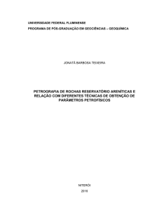 petrografia de rochas reservatório areníticas e relação com