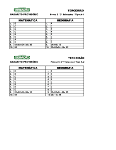 TERCEIRÃO MATEMÁTICA MATEMÁTICA GEOGRAFIA