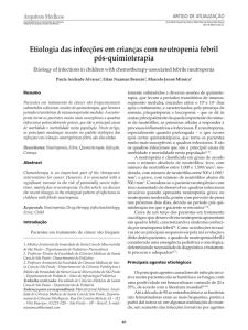 Etiologia das infecções em crianças com neutropenia febril pós