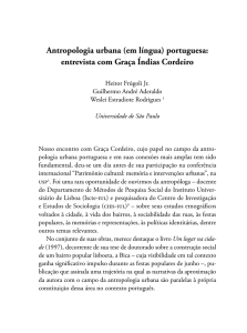 Antropologia urbana (em língua) portuguesa: entrevista com Graça