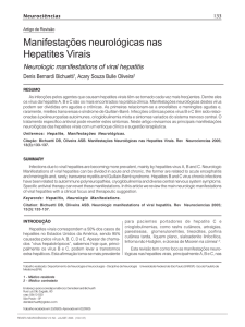 Manifestações neurológicas nas Hepatites Virais