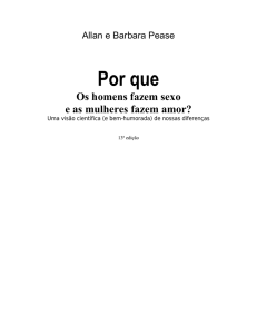 Por que Os homens fazem sexo e as mulheres fazem amor?