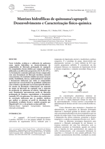 Matrizes hidrofílicas de quitosana/captopril