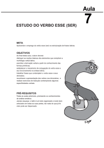 ESTUDO DO VERBO ESSE (SER)