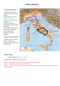 UNIDADE 1 – ROMA ANTIGA - Características geográficas