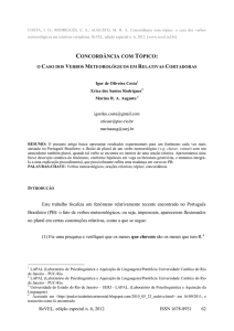 Concordância com tópico: o caso dos verbos meteorológicos em