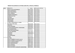 LISTA PRODUTO NCM SITUAÇÃO ATUAL ÁCIDO N