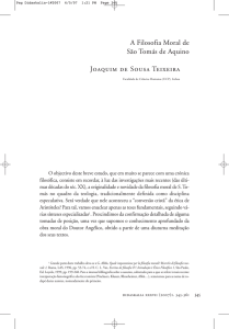 A Filosofia Moral de São Tomás de Aquino Joaquim de