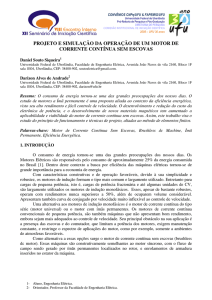 projeto e simulação da operação de um motor de corrente contínua