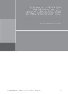 Discriminação da pessoa com base em suas informações genéticas