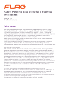 Curso: Percurso Base de Dados e Business Intelligence