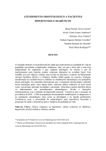 atendimento odontolìgico a pacientes hipertensos e diabéticos