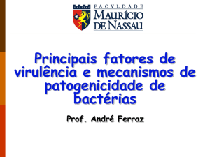 Patogenicidade das bactérias Aula: Principais fatores