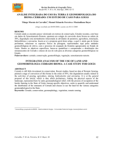 análise integrada do uso da terra e geomorfologia do bioma