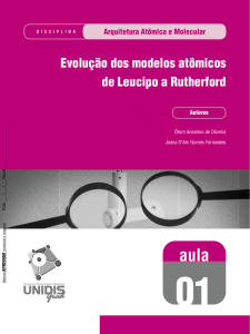 Evolução dos modelos atômicos de Leucipo a Rutherford Leucipo